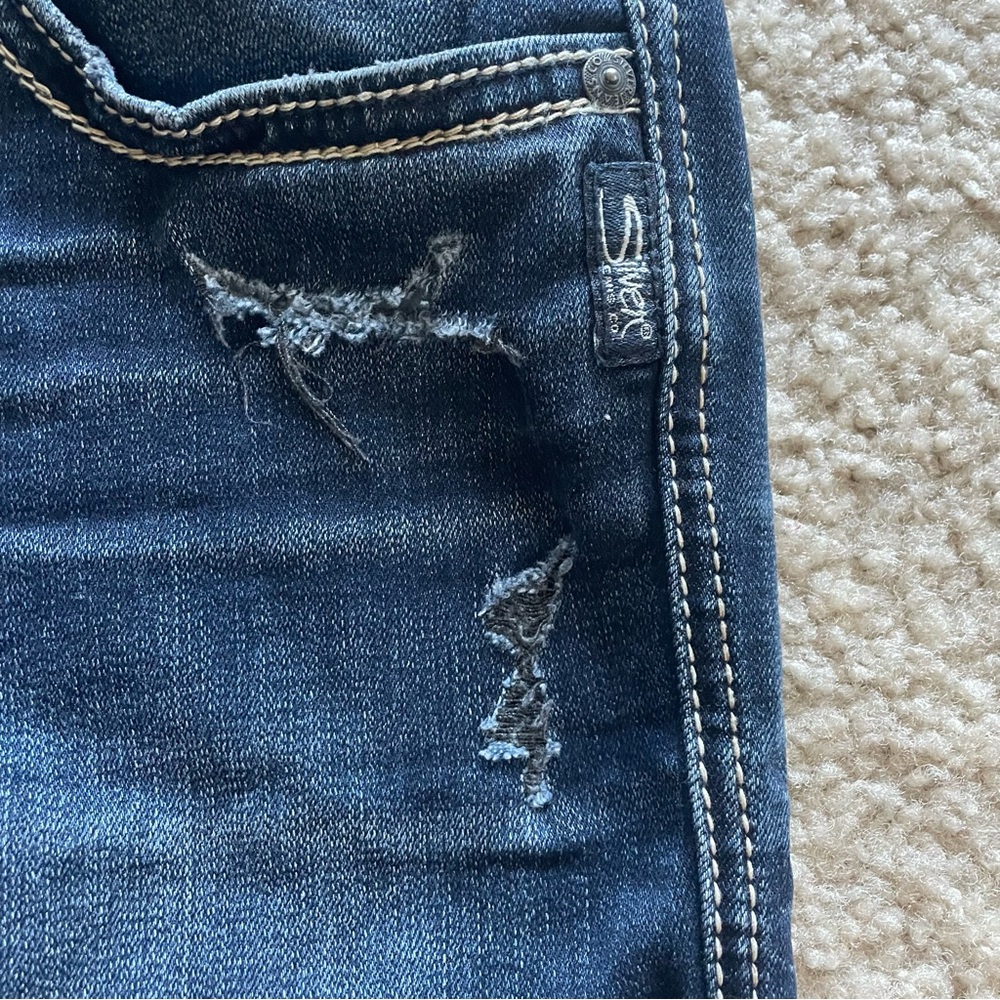 Silver Straight Jeans - Picture 5 of 7